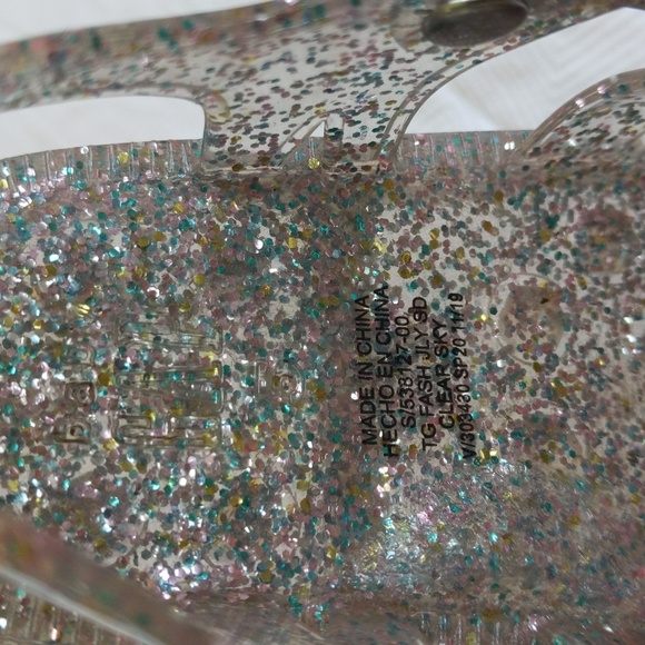 babyGap rainbow glitter sparkle jelly sandals toddler girls size 5 - Picture 7 of 9